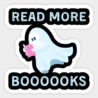 Read more books Cute Ghost Read more boooooks Halloween Sticker